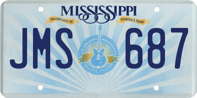 MS license plate JMS687