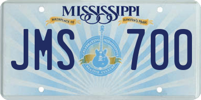 MS license plate JMS700