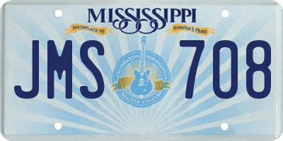 MS license plate JMS708