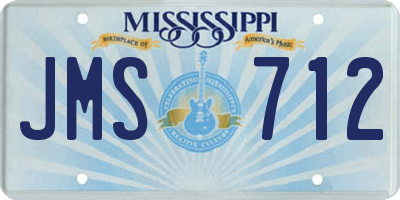 MS license plate JMS712