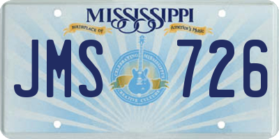 MS license plate JMS726