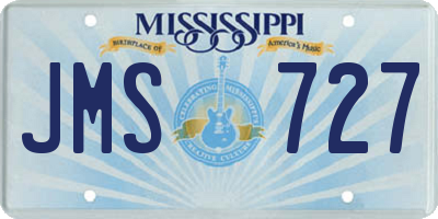 MS license plate JMS727