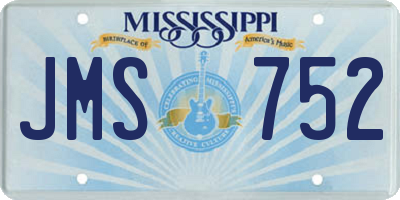MS license plate JMS752