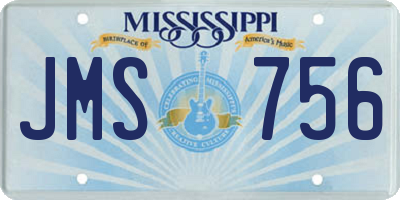 MS license plate JMS756