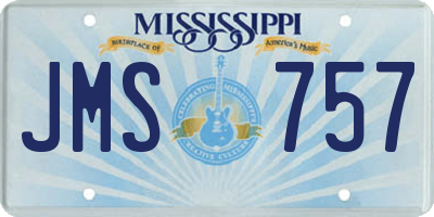MS license plate JMS757