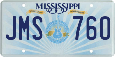 MS license plate JMS760