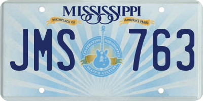 MS license plate JMS763