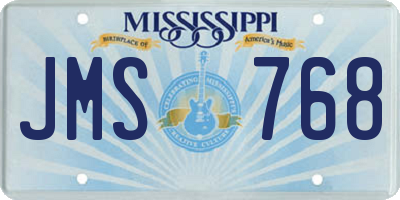 MS license plate JMS768
