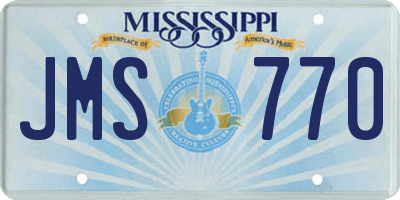 MS license plate JMS770