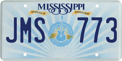 MS license plate JMS773