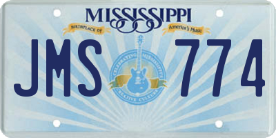 MS license plate JMS774