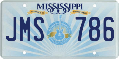 MS license plate JMS786