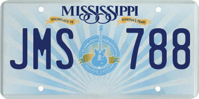 MS license plate JMS788