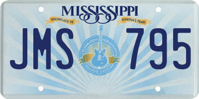 MS license plate JMS795