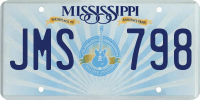 MS license plate JMS798