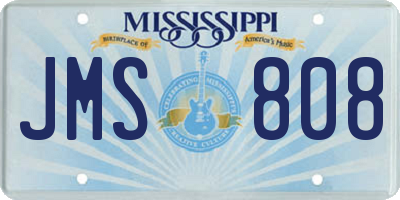 MS license plate JMS808