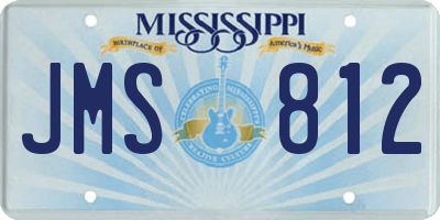 MS license plate JMS812