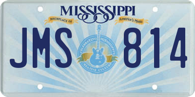 MS license plate JMS814