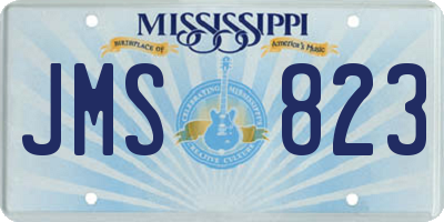 MS license plate JMS823