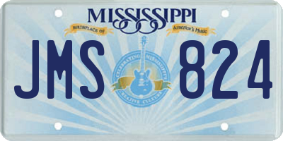 MS license plate JMS824