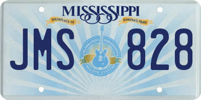 MS license plate JMS828