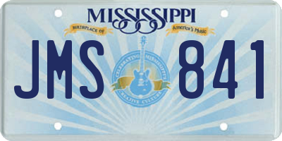 MS license plate JMS841
