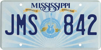 MS license plate JMS842