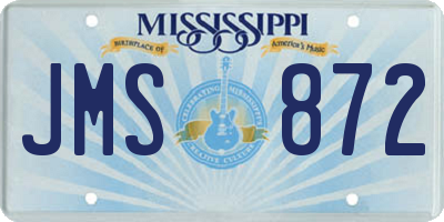 MS license plate JMS872