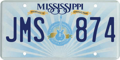 MS license plate JMS874