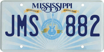 MS license plate JMS882