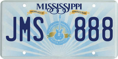 MS license plate JMS888