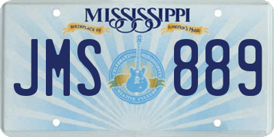 MS license plate JMS889