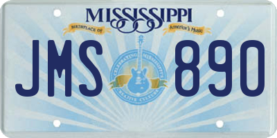 MS license plate JMS890
