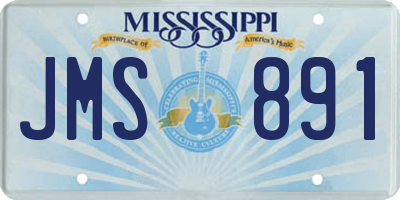 MS license plate JMS891