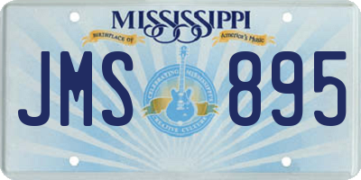 MS license plate JMS895