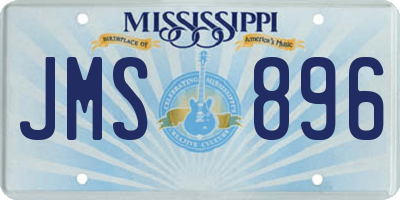 MS license plate JMS896