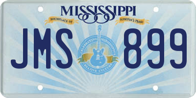 MS license plate JMS899