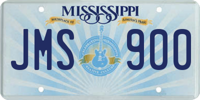 MS license plate JMS900