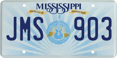 MS license plate JMS903