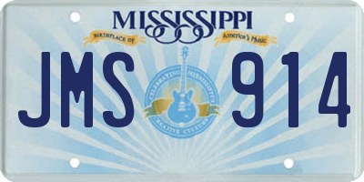 MS license plate JMS914