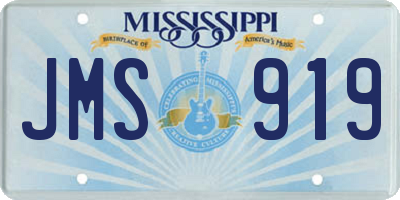 MS license plate JMS919