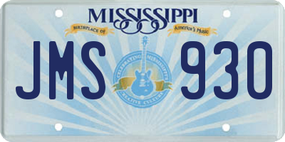 MS license plate JMS930