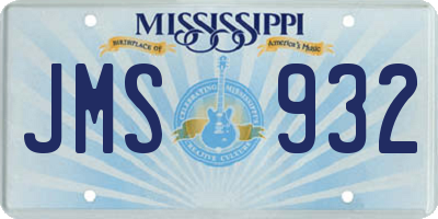 MS license plate JMS932