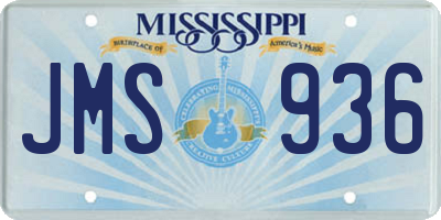 MS license plate JMS936