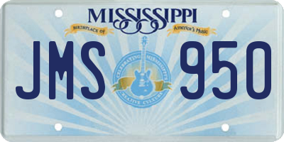 MS license plate JMS950