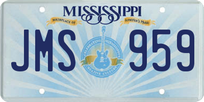 MS license plate JMS959