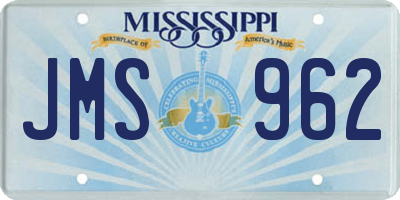 MS license plate JMS962