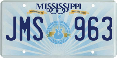 MS license plate JMS963