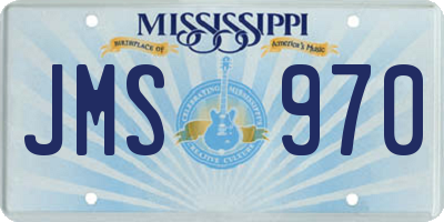 MS license plate JMS970