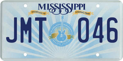 MS license plate JMT046